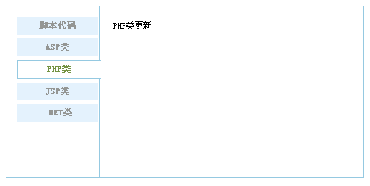 JS淡蓝色简洁竖向Tab点击效果实例