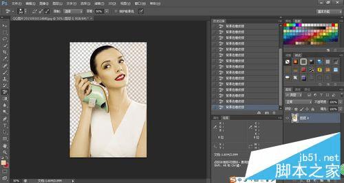 使用PS橡皮擦功能去掉图片背景橡皮擦更换背景图片的方法