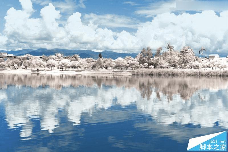 如何使用ps将外景风光大片调出IR红外线滤镜的超梦幻雪景照片?