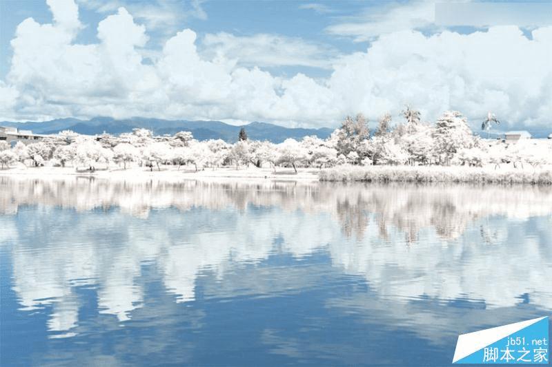 如何使用ps将外景风光大片调出IR红外线滤镜的超梦幻雪景照片?