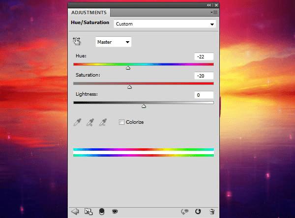 如何在PS中合成霞光中的小艇场景?