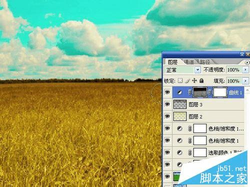 如何使用ps将夏季绿色图片变成秋季的黄色效果?
