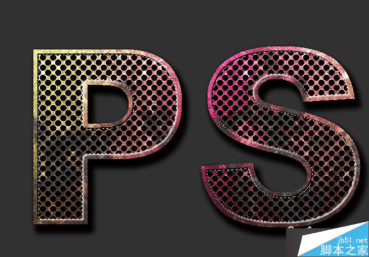 如何使用PS制作怀旧网面有质感的金属文字效果?