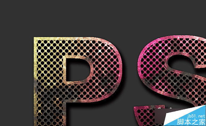 如何使用PS制作怀旧网面有质感的金属文字效果?