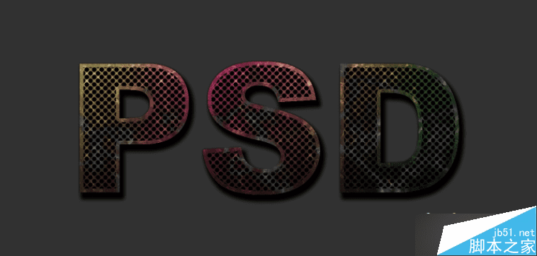 如何使用PS制作怀旧网面有质感的金属文字效果?