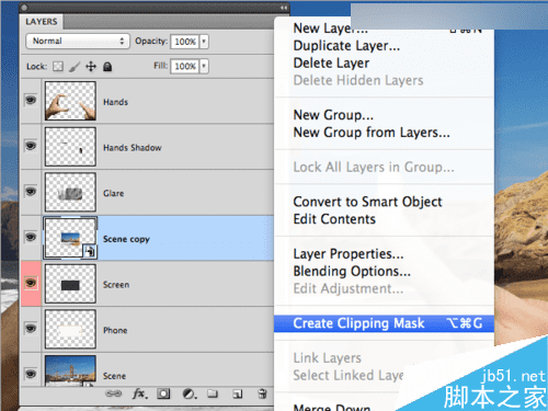 在ps中巧用智能滤镜制作手机看图片特效模型的方法步骤