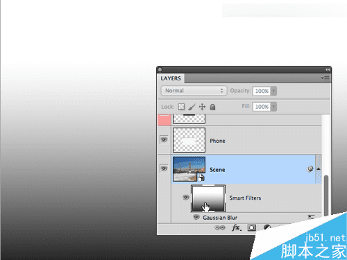 在ps中巧用智能滤镜制作手机看图片特效模型的方法步骤
