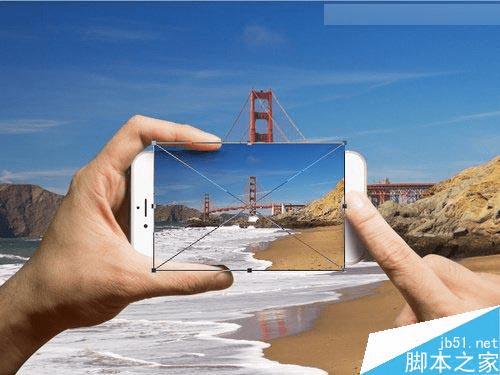 在ps中巧用智能滤镜制作手机看图片特效模型的方法步骤