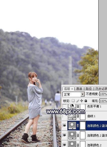 用ps调出唯美的暗调霞光色的外景泛白图片的方法