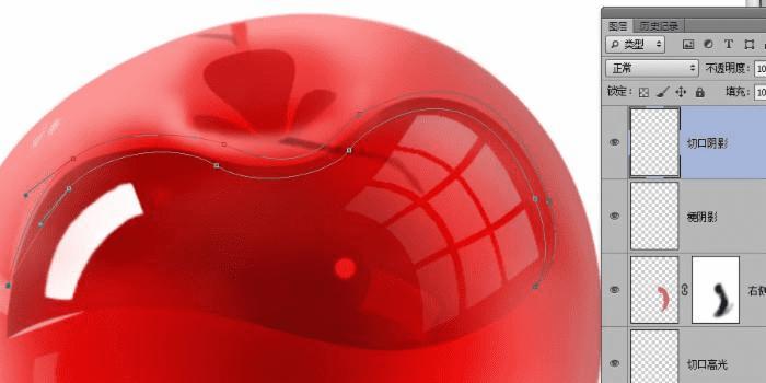 怎么样使用PS钢笔工具鼠绘一颗晶莹剔透的樱桃?