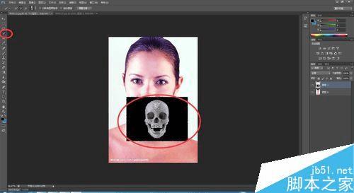 使用PS将一个美女变成骷髅的GIF动态的技巧