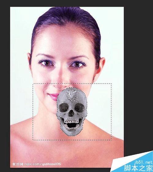 使用PS将一个美女变成骷髅的GIF动态的技巧