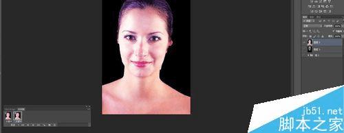 使用PS将一个美女变成骷髅的GIF动态的技巧