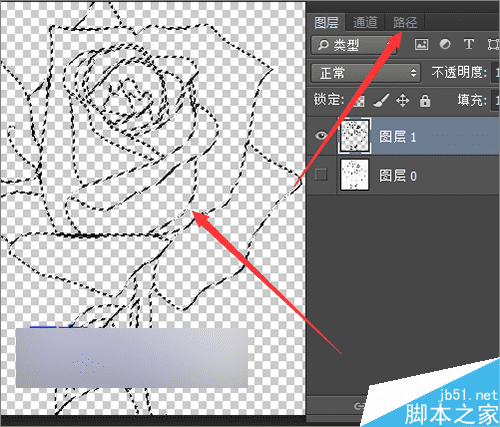 在ps中快速抠出简笔画中的线条的方法