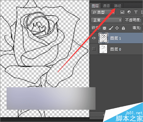 在ps中快速抠出简笔画中的线条的方法