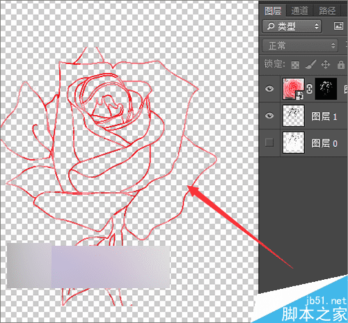 在ps中快速抠出简笔画中的线条的方法