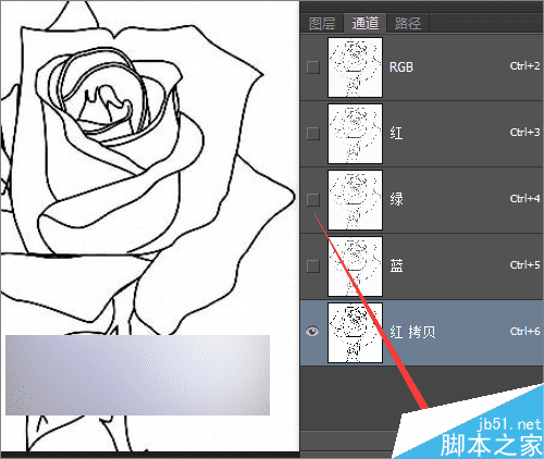 在ps中快速抠出简笔画中的线条的方法
