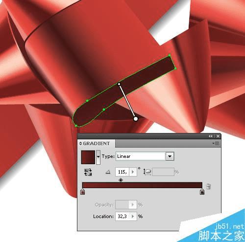 怎么样在AI中制作漂亮的立体红色礼品包装花?