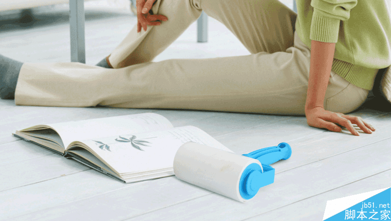 如何在ps中合成一个粘毛器产品的动态效果海报?