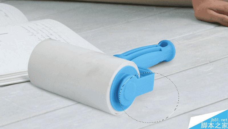 如何在ps中合成一个粘毛器产品的动态效果海报?