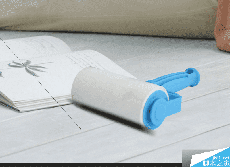 如何在ps中合成一个粘毛器产品的动态效果海报?