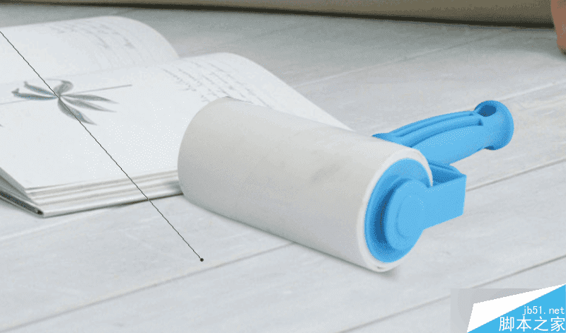 如何在ps中合成一个粘毛器产品的动态效果海报?