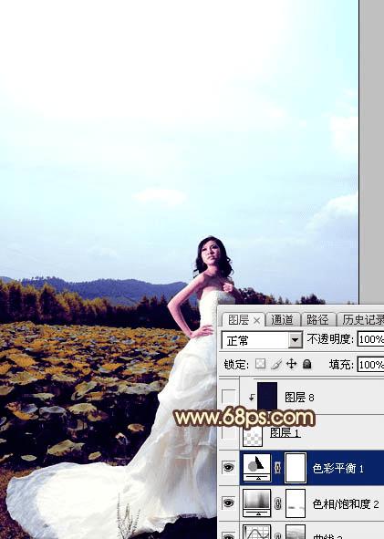 在ps中调出大气晨曦暗黄色的技巧