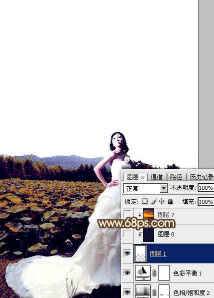 在ps中调出大气晨曦暗黄色的技巧