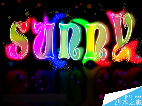 如何在PS中制作漂亮的五彩缤纷的霓虹灯文字效果?