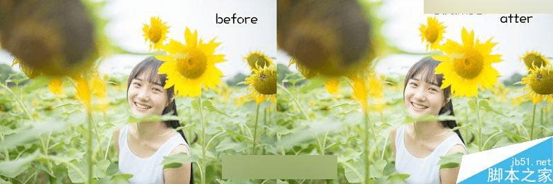 怎么样在ps中把向日葵中的女孩调出唯美日系暖色调效果?