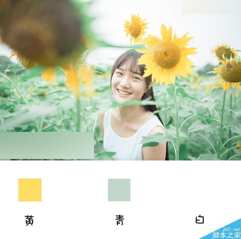 怎么样在ps中把向日葵中的女孩调出唯美日系暖色调效果?