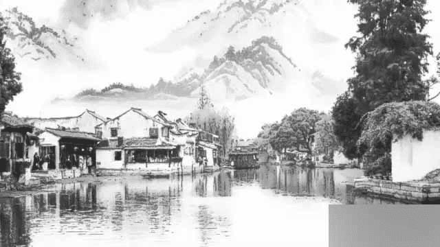 如何在PS中把照片制作成漂亮的水墨山水风景画效果?