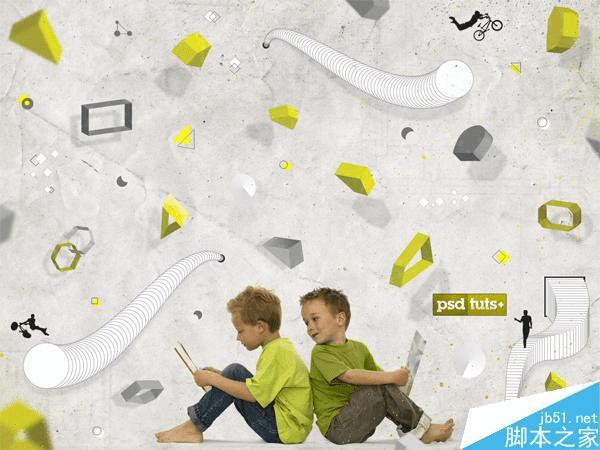 如何在AI中结合PS创建非常有趣的儿童海报?