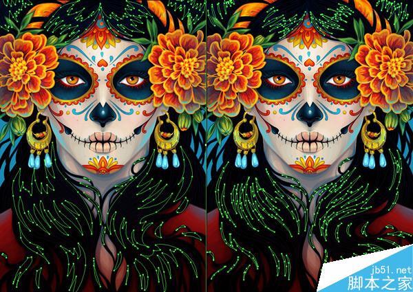 ��ô����AI�л���Ư����ӡ�ڰ�Ů��ͷ��廭��