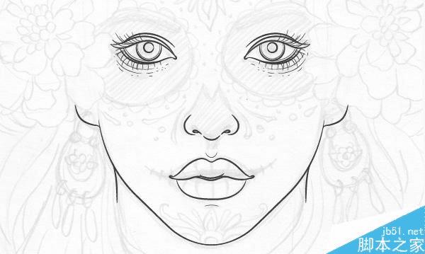 怎么样在AI中绘制漂亮得印第安女人头像插画?