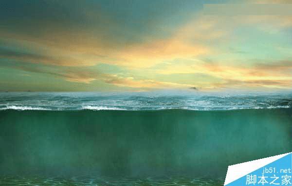 怎么样在ps中合成海洋巨龟驮着岛在水上漂浮的效果图?