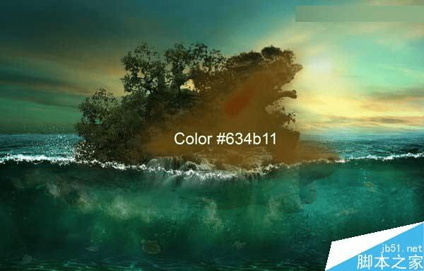 怎么样在ps中合成海洋巨龟驮着岛在水上漂浮的效果图?