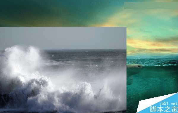 怎么样在ps中合成海洋巨龟驮着岛在水上漂浮的效果图?