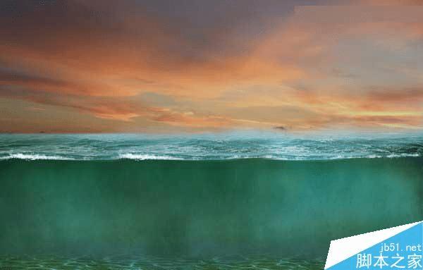 怎么样在ps中合成海洋巨龟驮着岛在水上漂浮的效果图?