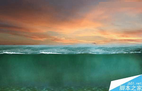 怎么样在ps中合成海洋巨龟驮着岛在水上漂浮的效果图?