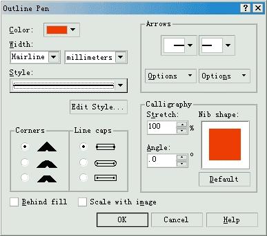 如何在CorelDRAW中编辑轮廓线?