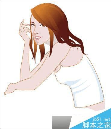 怎么样在AI中绘制清纯女孩插画?