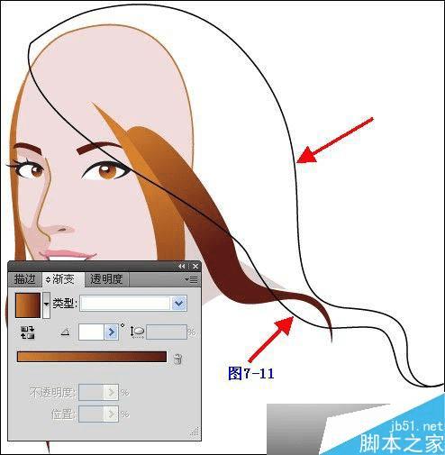 怎么样在AI中绘制清纯女孩插画?