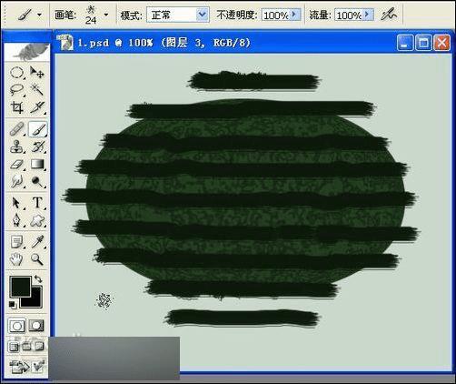 怎么样在PS中鼠绘超逼真的半边红西瓜?