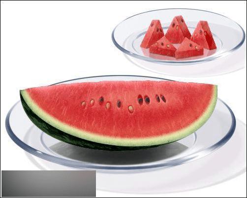 怎么样在PS中鼠绘超逼真的半边红西瓜?