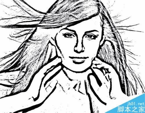 如何能够在ps中将彩色照片制作成素描效果?
