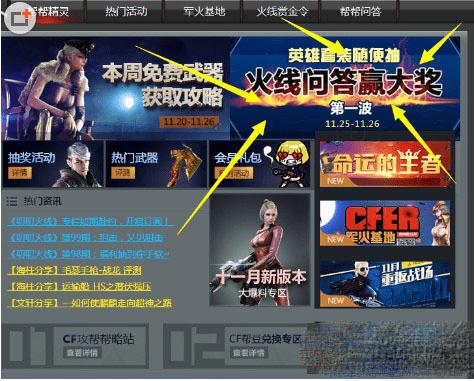 CF2015火线问答赢大奖活动的奖励有哪些?