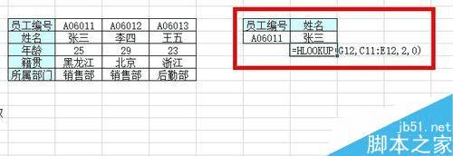 在Excel中使用HLOOKUP函数按照水平方向搜索区域的方法步骤