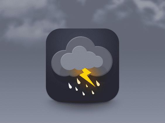 如何用ps制作闪电天气预报图标