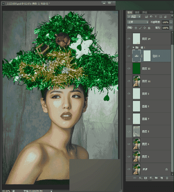 如何在ps中将时尚人像进行后期商业精修处理?